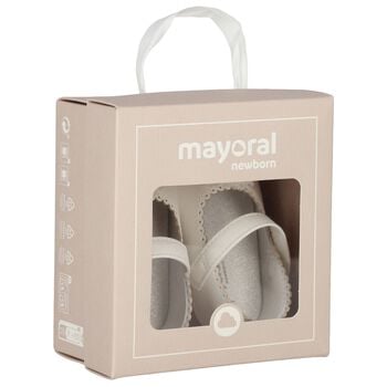 Baby Girls Ivory Leather Pre Walker Shoes