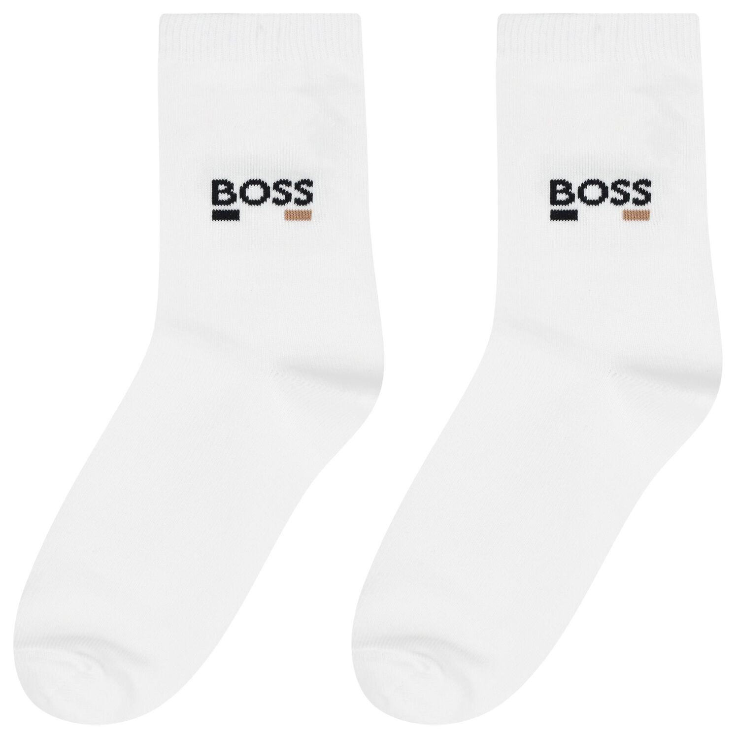 Boys White Logo Socks ( 2-Pack ), 2, hi-res