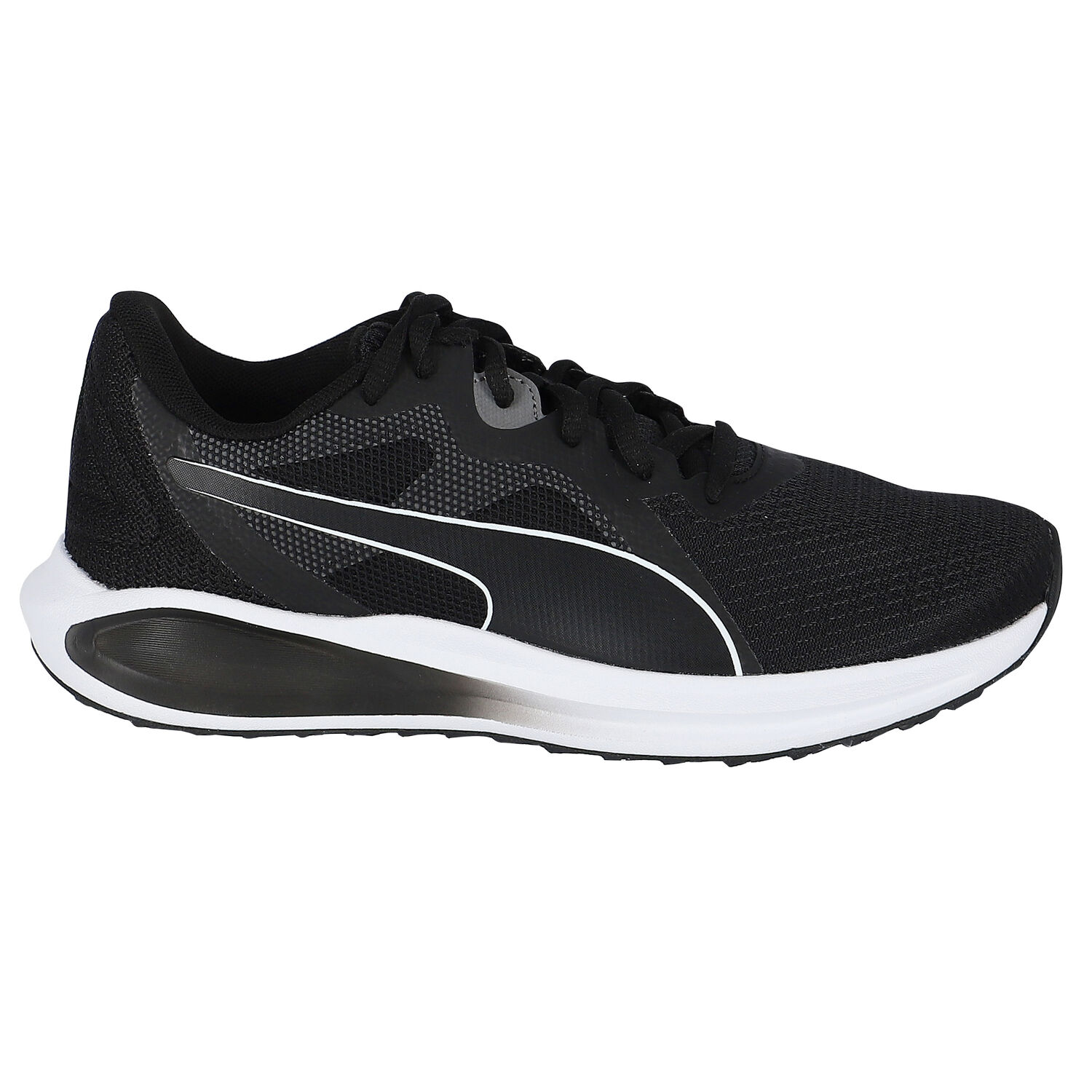 Boys Black Twitch Runner Trainers, 1, hi-res