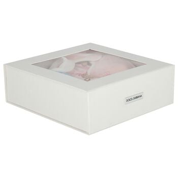 Baby Girls Pink & White Logo Babygrow Gift Set 