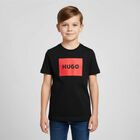 تيشيرت بالشعار باللون الأسود للأولاد , 1, hi-res