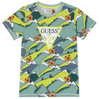 طقم بنطلون بالشعار باللون الاخضر والكحلى للاولاد, 1, hi-res