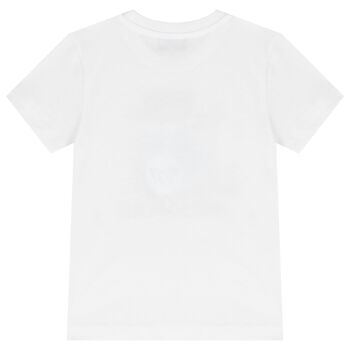 White Logo Drummer Bear T-Shirt