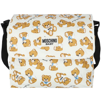 Ivory Teddy Logo Baby Changing Bag