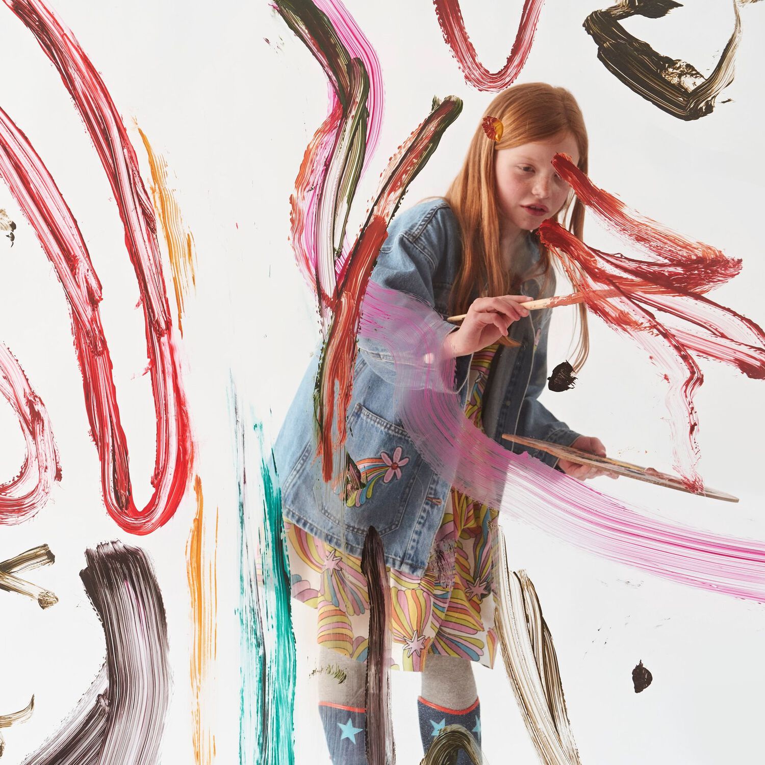 فستان بنات شوتنج ستارز متعدد الألوان , 1, hi-res