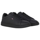 Boys Black Logo Trainers, 1, hi-res