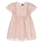 فستان بنات بالشعار باللون الوردى , 2, hi-res