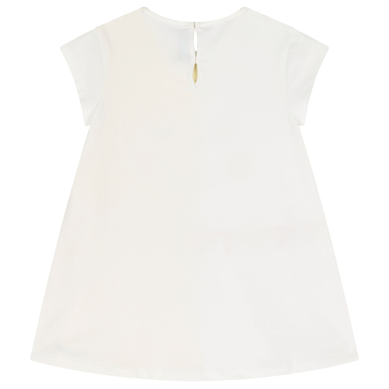 Girls White & Yellow Dress, 1, hi-res