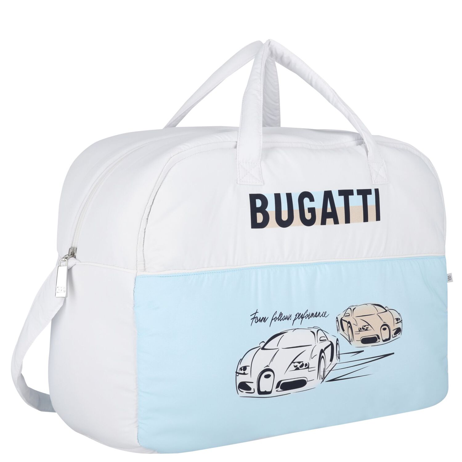 Baby Boys White & Blue Logo Changing Bag, 1, hi-res