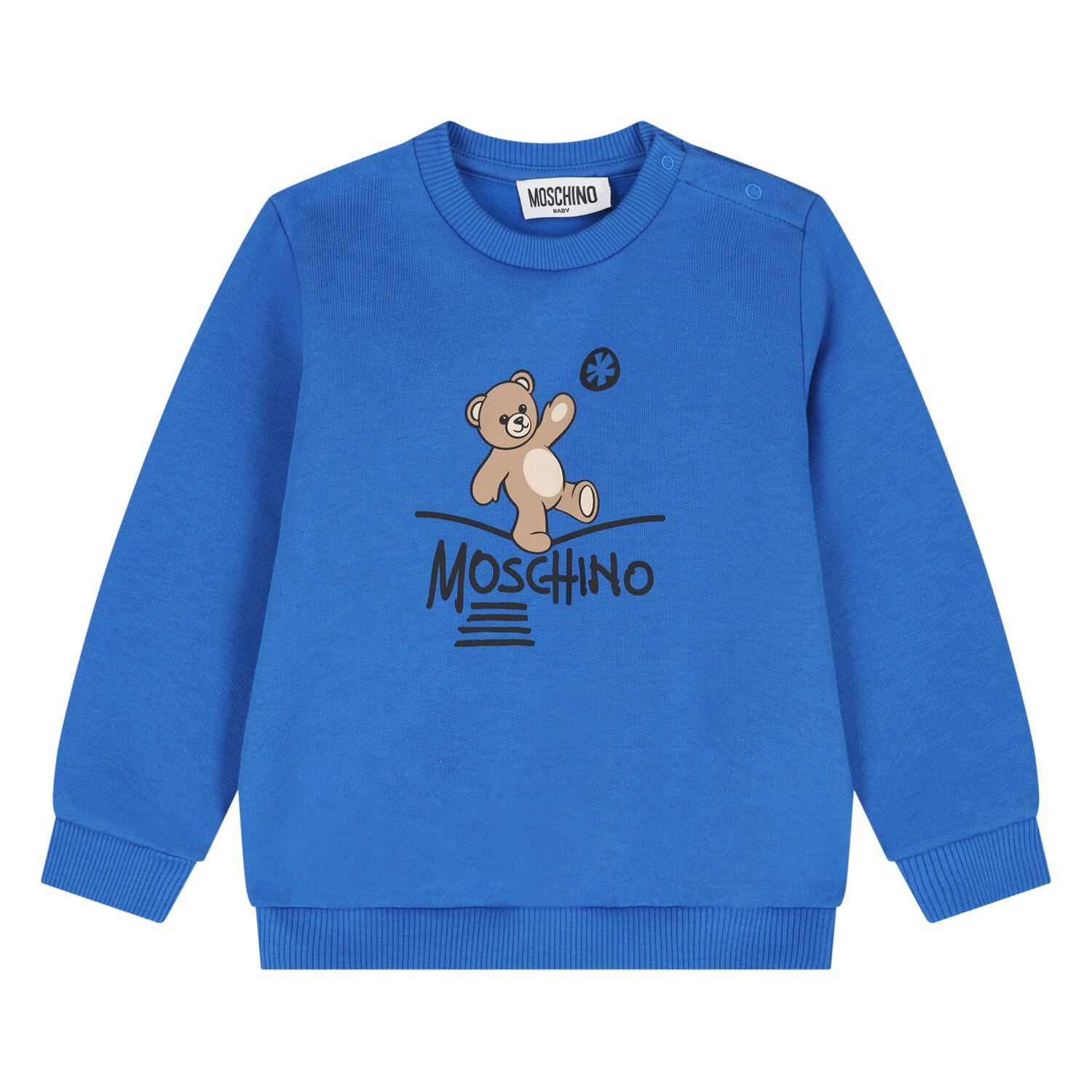 Younger Blue Teddy Bear Logo Sweatshirt, 1, hi-res