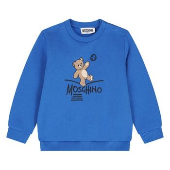 Younger Blue Teddy Bear Logo Sweatshirt