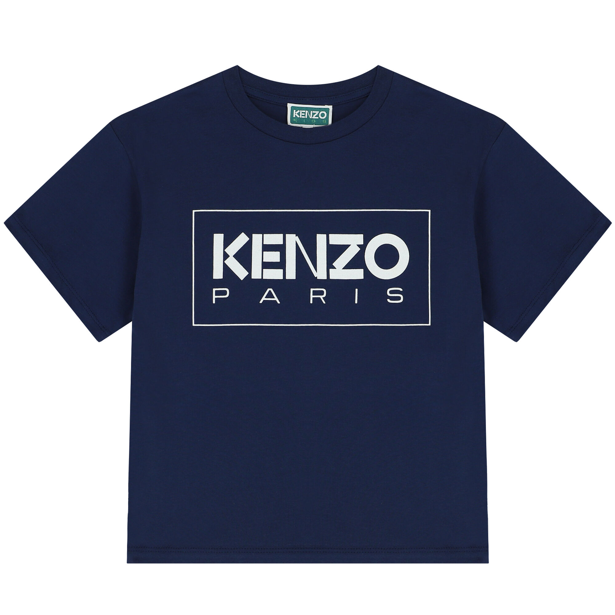 KENZO KIDS Navy Blue Logo T Shirt Junior Couture UAE