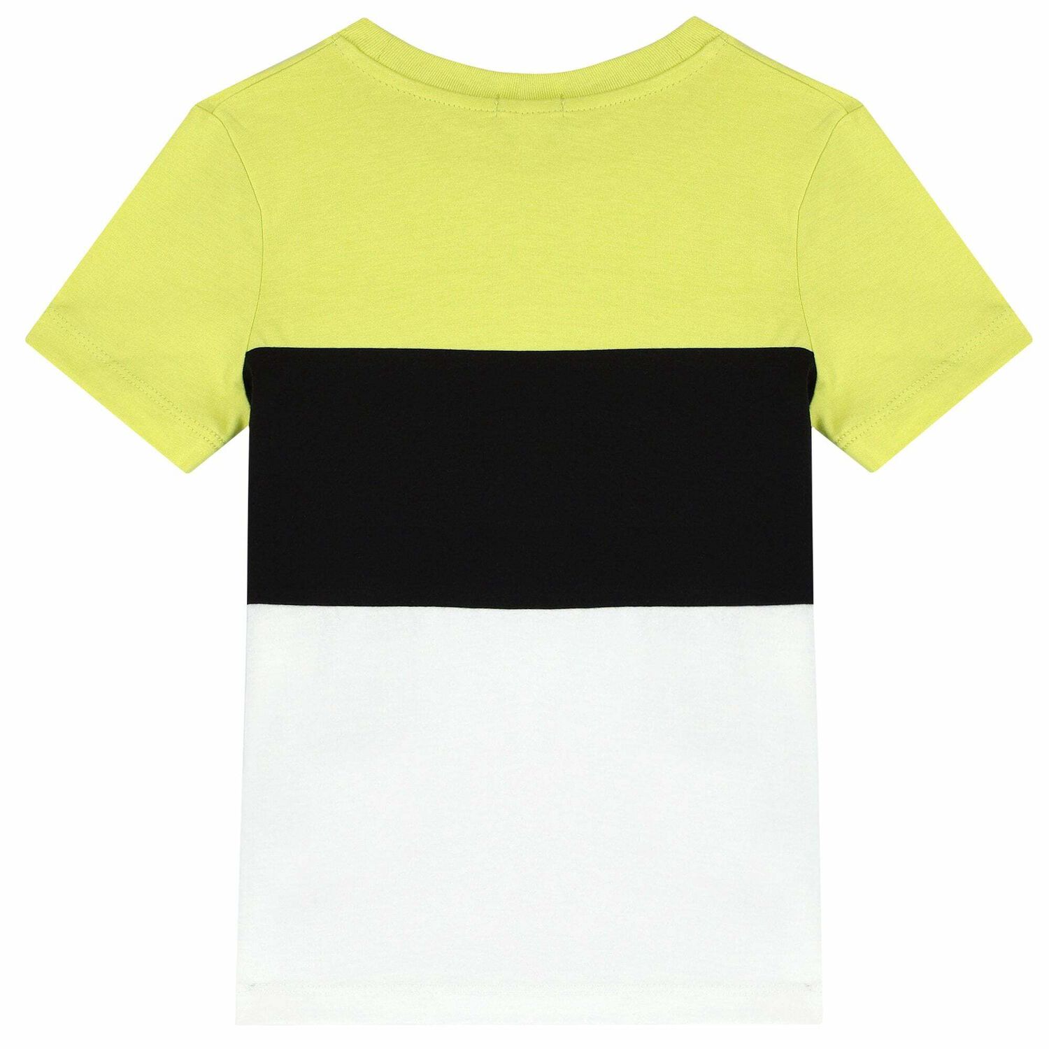 Boys Neon Yellow, Black & White Logo T-Shirt, 1, hi-res image number null