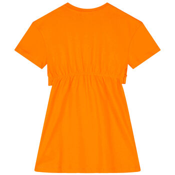 فستان بالشعار باللون البرتقالى