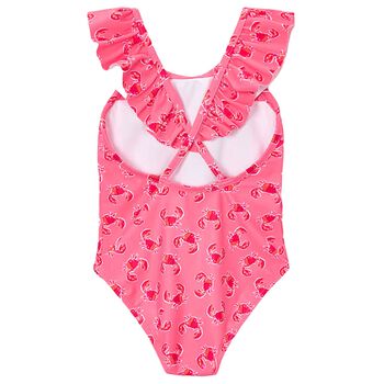 Girls Pink Crabs Swimsuit