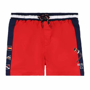 Boys Red Swim Shorts