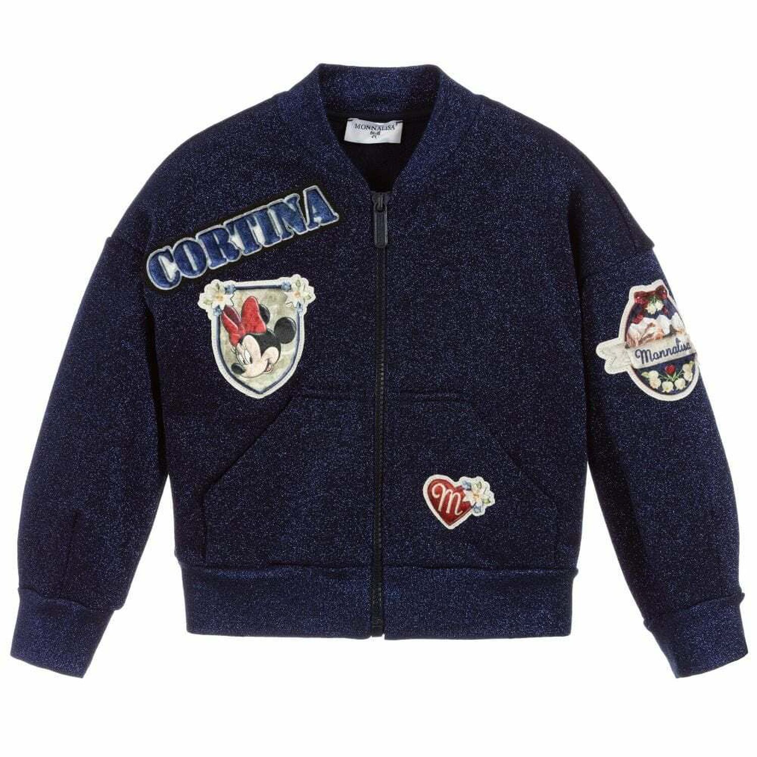 تيشيرت بسحاب بالشعار مينى ماوس باللون الكحلى للبنات, 1, hi-res image number null