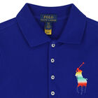 Girls Blue Logo Polo Dress, 1, hi-res