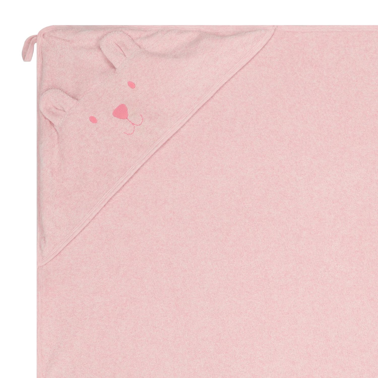 Baby Girls Pink Teddy Bear Hooded Towel, 2, hi-res image number null