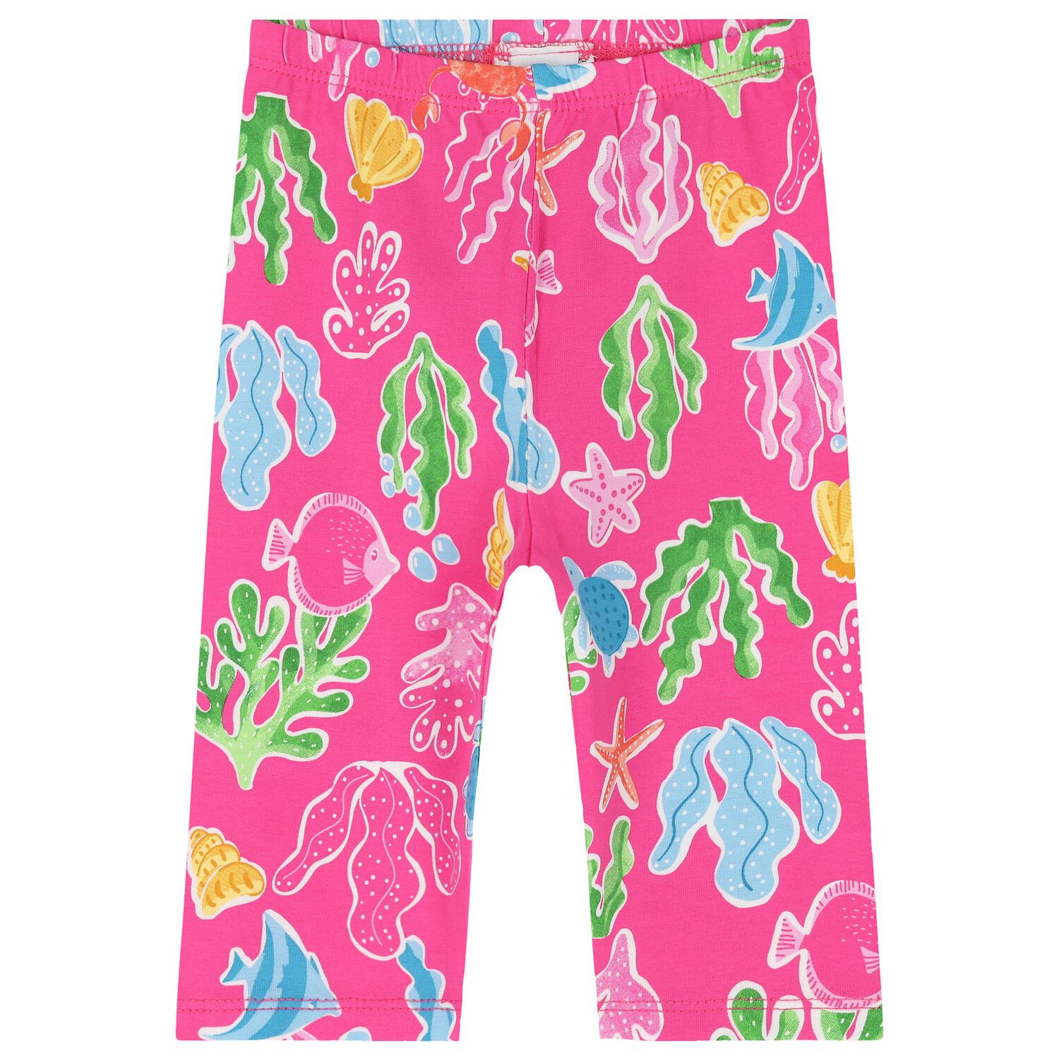 Younger Girls White & Pink  Floral Leggings Set, 1, hi-res