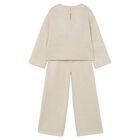 Girls Gold Bow Trouser Set, 1, hi-res