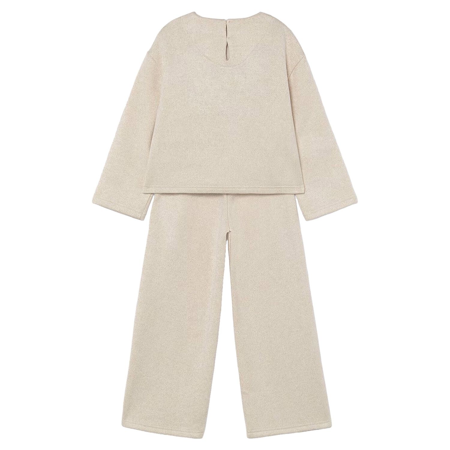 Girls Gold Bow Trouser Set, 1, hi-res