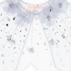 عباءة بنات مزينة بطابعة الزهور باللون الأزرق, 1, hi-res