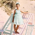 Girls Green Embellished Haute Couture Dress, 1, hi-res