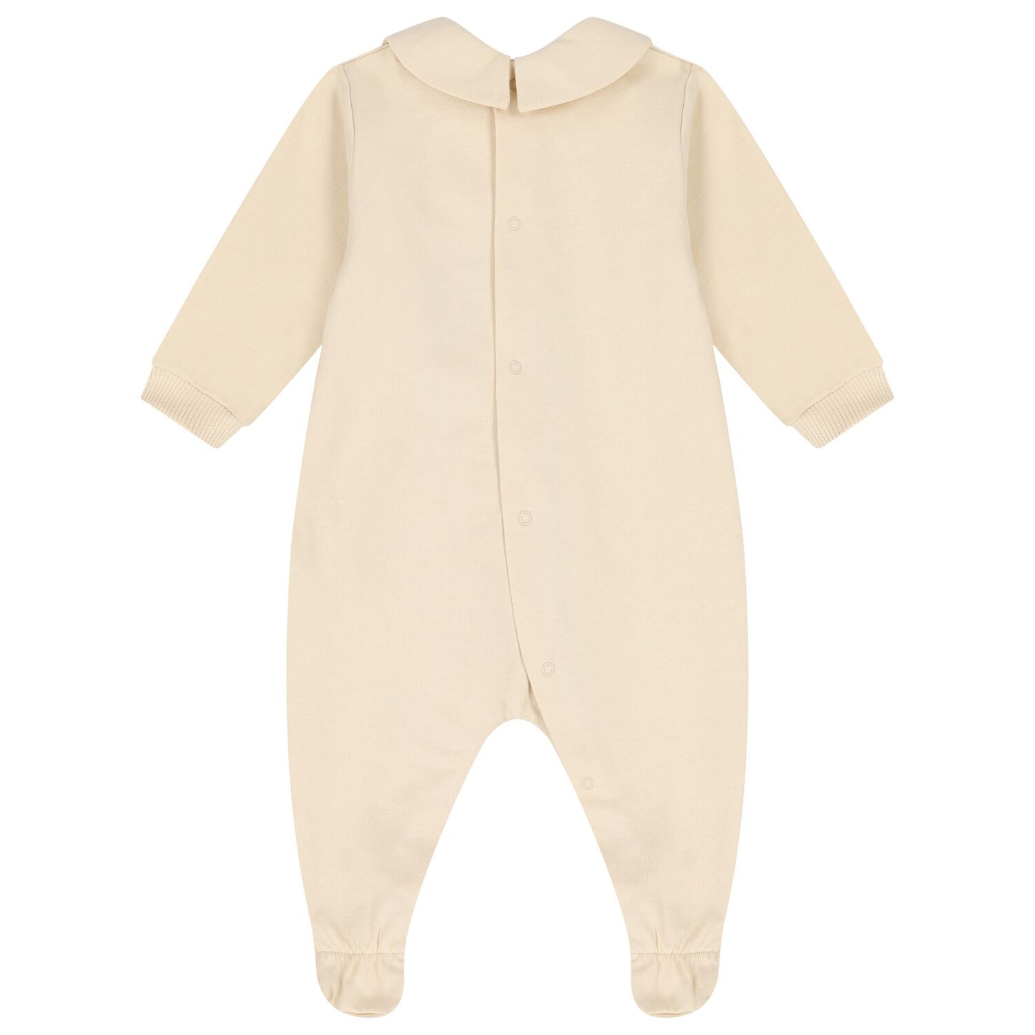 Beige Teddy Bear Logo Babygrow, 2, hi-res