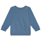 بدلة رياضية أولاد بالشعار باللون الأزرق , 1, hi-res