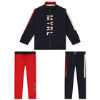 Boys Navy & Red Logo Tracksuit, 2, hi-res