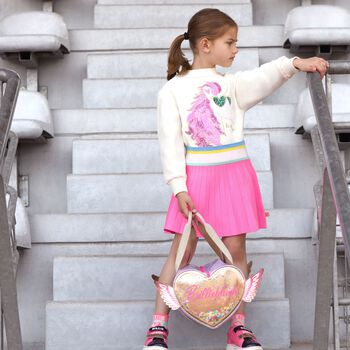 Girls Ivory Sequin Unicorn Sweatshirt