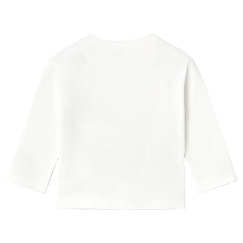 Younger Boys White Tiger Long Sleeve Top