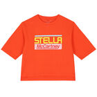 تيشيرت بالشعار باللون الاحمر للبنات, 1, hi-res