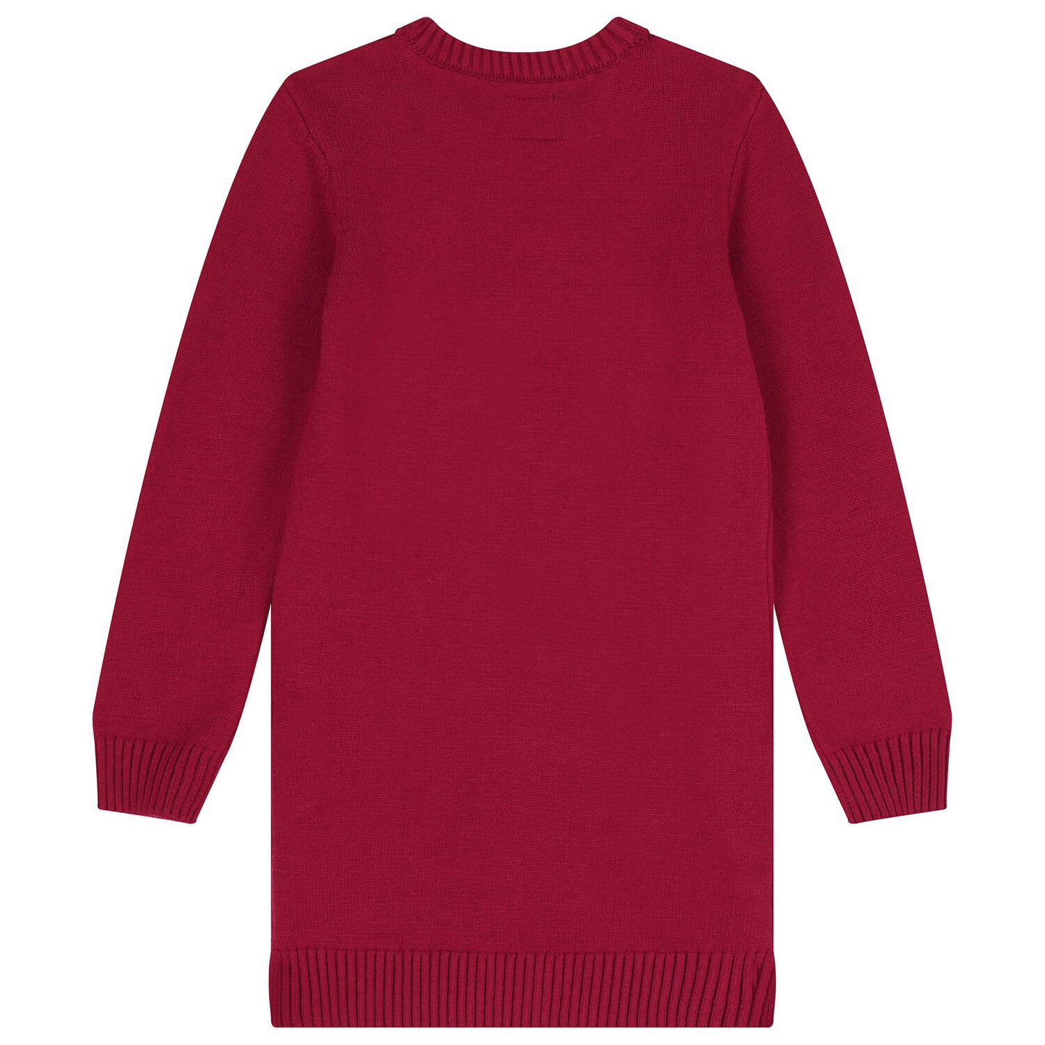 سويت شيرت محبوك بطبعة دب أحمر للبنات, 1, hi-res