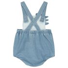Baby Boys Blue Denim Crocodile Romper Set, 1, hi-res