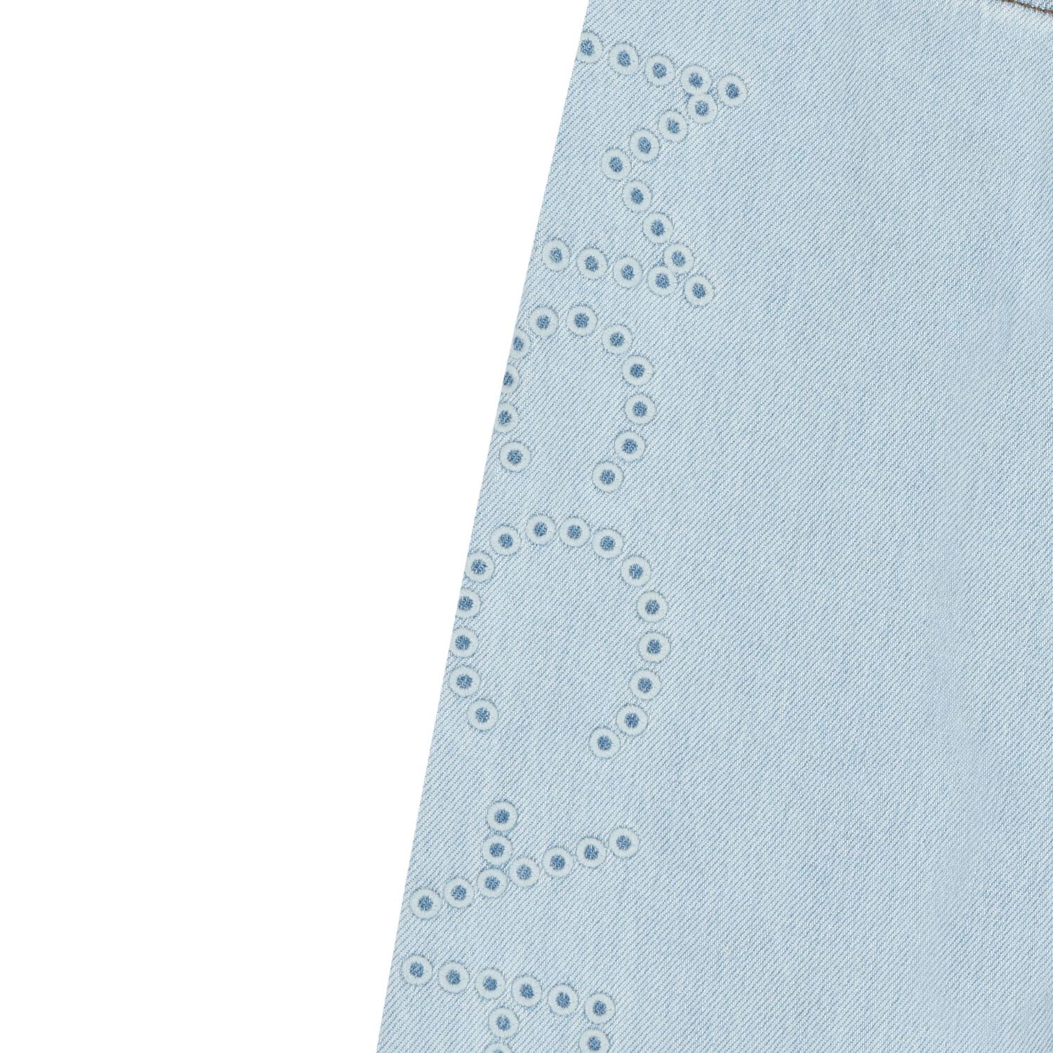 Girls Blue Logo Denim Jeans , 1, hi-res