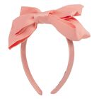 Girls Coral Bow Headband, 1, hi-res