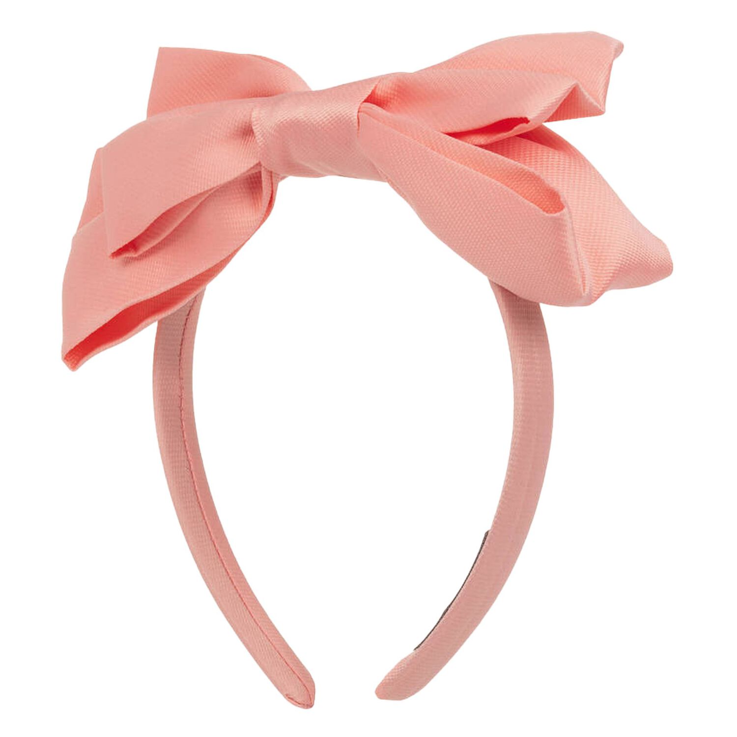 Girls Coral Bow Headband, 1, hi-res