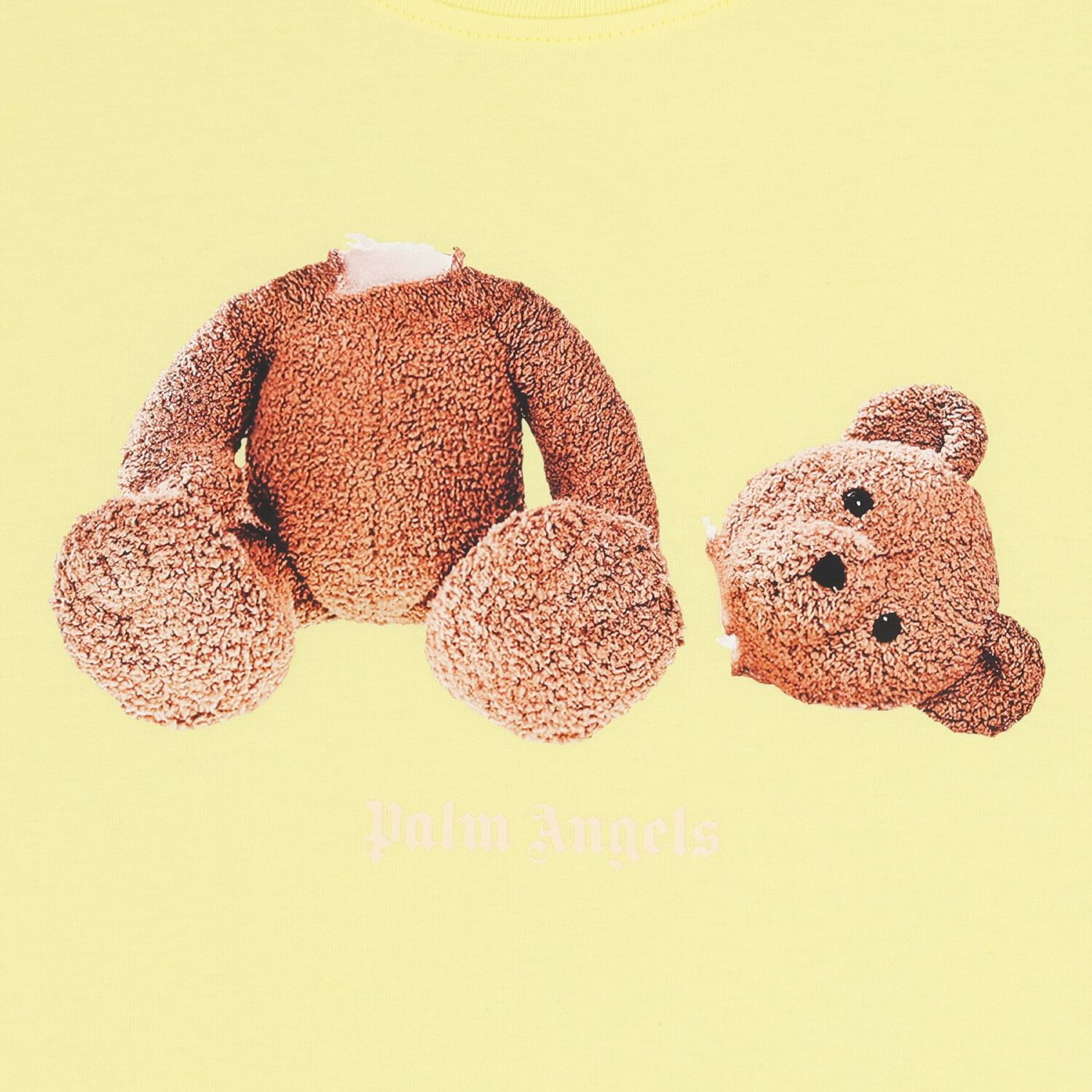 تيشيرت بنات بشعار دب تيدي باللون الأصفر, 2, hi-res