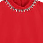 Girls Red Crystal Embellished Dress, 1, hi-res