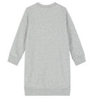 Girls Grey Tiger Sweatshirt Dress, 1, hi-res