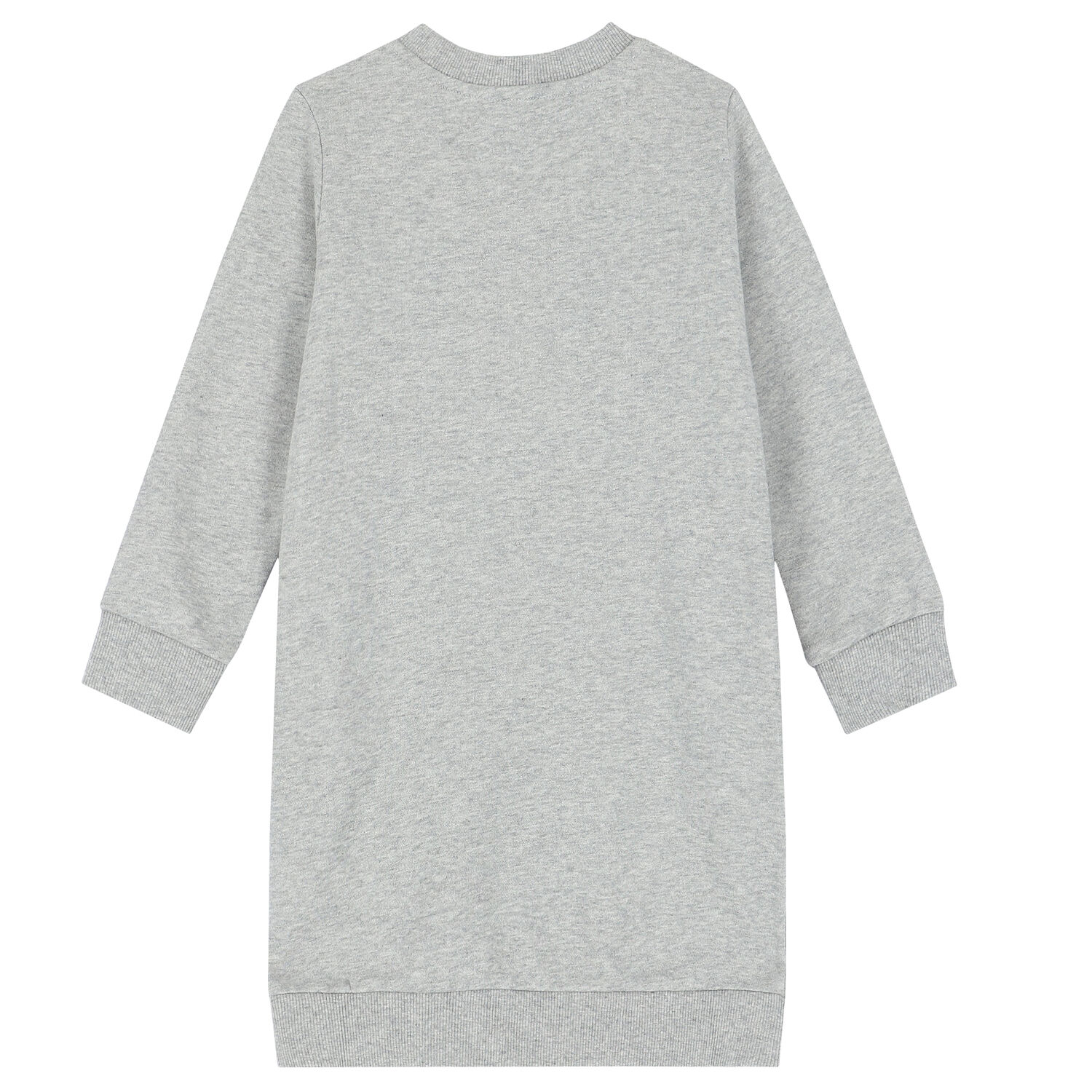 Girls Grey Tiger Sweatshirt Dress, 1, hi-res