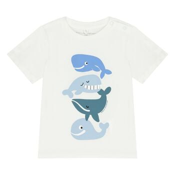 Younger Boys White Whales T-Shirt