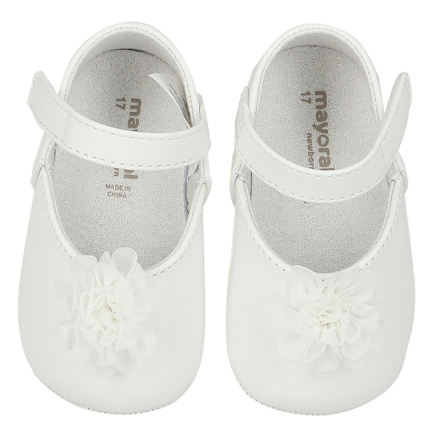Baby Girls White Pre Walker Shoes, 1, hi-res