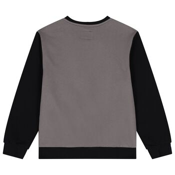 Boys Black & Grey Logo Sweatshirt