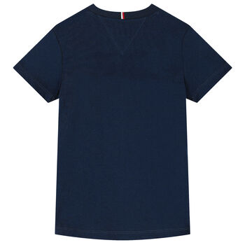 Boys Navy Blue Logo T-Shirt