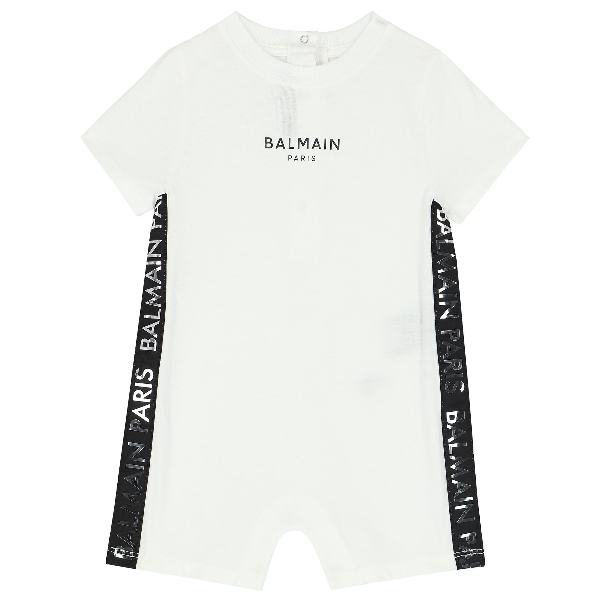 White Logo Baby Romper Gift Set Balmain