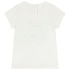 طقم تنورة تول للبنات باللون العاجي والأزرق الفيروزي, 1, hi-res