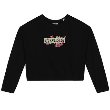 Girls Black Logo Sweatshirt